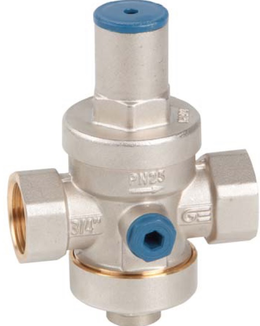 Détendeurs de pression - Laiton - EPDM - G1/2'' FF - (+)130°C - P. aval: 1 à 5,5 bar