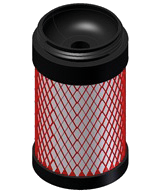 Elément filtrant ASCO 0,01 + 3 µm pour filtres et FR coalesceur série 653 - couleur rouge