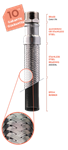 Flexible tresse inox MF Ø 2" x 500 mm