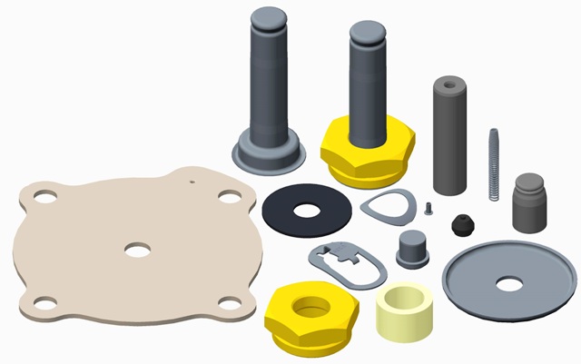 Kit de rechange pour électrovanne de décolm ASCO - Réf: SCG353A043/044 et SCG353-052/053 en AC et DC