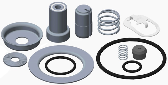 Kit de rechange pour électrovannes ASCO - Réf: SCE210C035 en AC - NBR