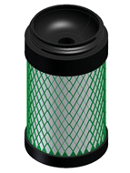 Elément filtrant ASCO 0,3 + 3 µm pour filtres et FR coalesceur série 653 - couleur verte