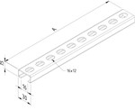 Trayco - Rail de support  h=15  L=300  sendzimir*