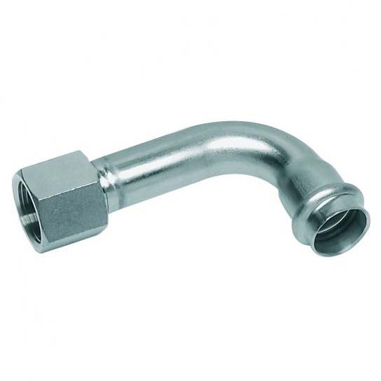 Coude pressfitting inox  Ø 3/4" F x 22
