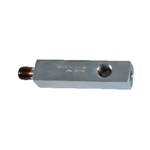 Mounting block for pressure gauge - L: 75mm - Fitting 1/2"NPT - Inlet 3/8"NPT M - Outlet 3/8"NPT F