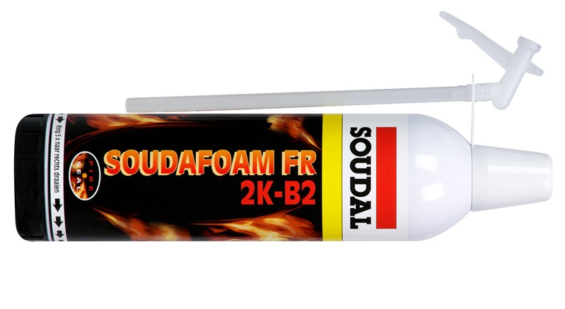 Mousse PU 2 composants Soudal Soudafoam FR 2K-B2 400ml.(12 PIECES)