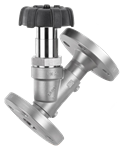 Globe valve - Angle Stainless Steel 316L body - PTFE - DN50 - Flanges GN25 - PN25 - 2/2 - 180°C