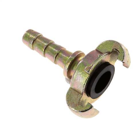 Raccord RAPID DIN3489 pour flexible - Coupleur avec collet - Fonte - Embout cannelé Ø25mm
