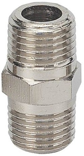 Threaded fitting - Nipple tapper - Nickel-plated brass - 1/8" - 1/8" M - 60 bar