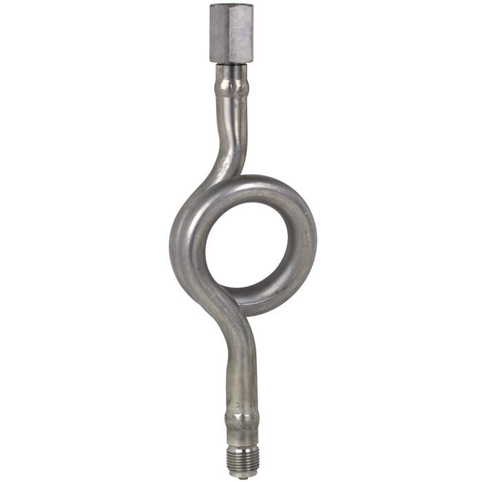 Siphon réducteur de température en inox - DIN 16282 forme C - G1/2" - PN100 - max. 400°C