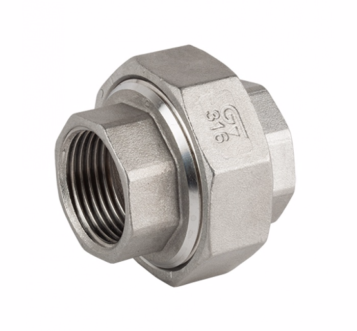 Raccord union 3 pièces en acier inox 316 -  G1" FF - 20 bar