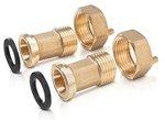Lot de deux raccords union à écrou tournant en laiton - 1/2" M - 3/4"F