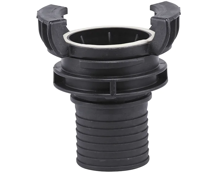 Raccord Guillemin pour flexible - Coupleur DN40 - PP - Embout cannelé Ø40 mm - avec verrou