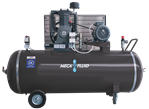 Piston Compressor - 1300 l/min - 500 l - 11 bar - 2 cylinders - 2 stages - 7,5 kW - 400 VAC TRI