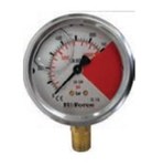 Pressure gauge Hi-Force Serie HG - 0-700bar - 0-33 tons - 1/2"NPT - Diam: 100mm - Without glycerine