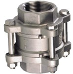 Check valve - 316 Stainless Steel body - PTFE - G1"1/4 FF - PN63 - Any position assembly - 200°C