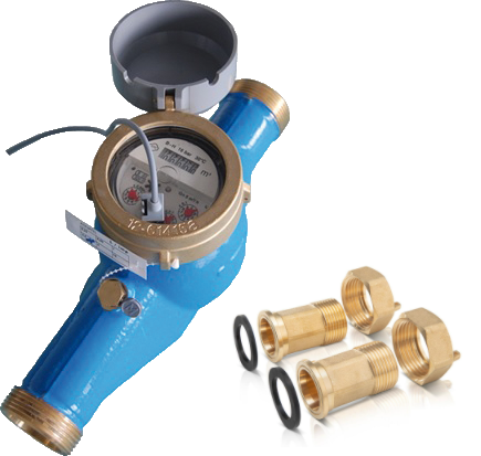 Water meter with pulser - DN15 - 3/4"M - Nominal flow: 1,5 m³/h - 5l/pulse