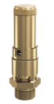 Soupape de sécurité en laiton GOETZE Série 810 - échappement libre - G1"1/4M - tarage 11,0 bar