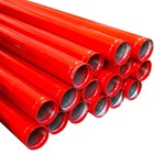 Tube acier soudé DIN 2458  Ø 88.9 x 2.9 rainuré 2 ext. galva RAL3000