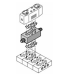 SPOOL VALVE SERIES 542 ISO 2 5/2 AND 5/3 ACCESSORY FOR SIZE 2 SUBBASE SANDWICH FLOW REGULATOR MODU…