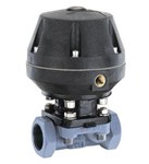 Diaphragm valve - GG25 Cast Iron body - NBR - G3/4'' FF - (+)100°C - Pneumatic Single acting NC