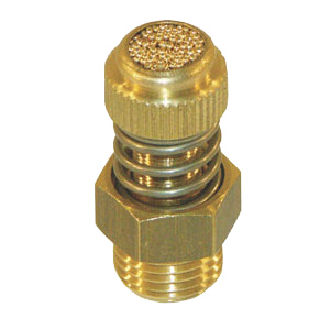 Silencieux avec réducteur de débit - Laiton - 3/8" M - 0 à 12 bar