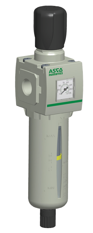 Filter Regulator ASCO Serie 653 - G3/4" - 25 µm - 0,5 to 10 bar - Semi-auto drain - Q:9000l/min
