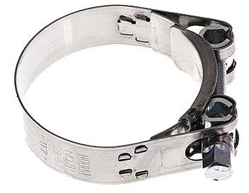 Collier de serrage (Collier en inox -Vis en acier) pour tuyaux de Ø ext. 91-97 mm - Largeur: 25 mm