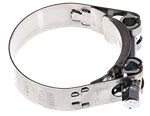 Hinge bolt clamps for hose Ø 91-97 mm - 1.4016 Stainless Steel clip - Steel screw - Width: 25 mm