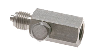 Pressure gauge snubber for liquid and gas - Brass - 1/4" MF - Pmax: 250 bar - (+)120°C