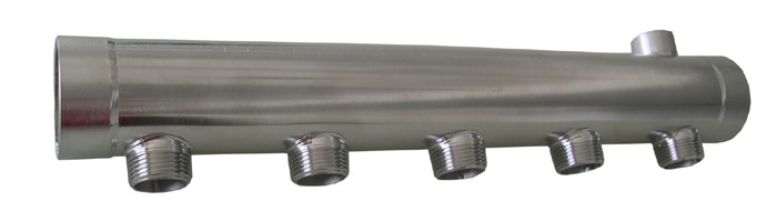 Collecteur en acier inox AISI 304 - 6 sorties en 3/4" BSPT mâle