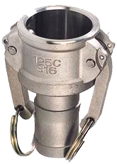 Cam-Lock fitting - Hose coupling - Stainless Steel - 1"1/2" - Ø40mm - Max Pressure: 18 bar