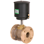 Globe valve - Straight Bronze body - PTFE - DN32 - Flanges GN10 PN16 - 2/2 - 184°C - 2,5 to 10 bar