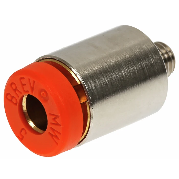 Push-in fitting - Cylindrical straight - Nickel-plated brass - M5 M - Ø5 mm - 16 bar