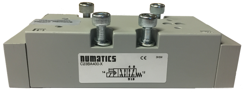 Spool valve on subbase - 5/3 CC - Electro-pneumatic - Center spring return - No gasket