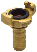 Raccords express pour tuyaux - Coupleur - Laiton jaune - Cannelé - Ø19mm - 10bar - Norme NF-E 29573