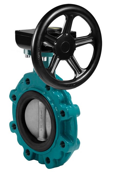 Vanne papillon LUG - GGG40/EPDM/CF8M - DN350 - GN10 - PN10 - volant réducteur