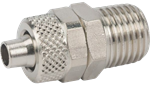 Raccords pour tubes - Droit conique - Laiton nickelé - 1/8" M - Ø5X3 mm - 18 bar