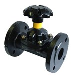Diaphragm valve - GGG40 Cast iron - EPDM - A brides DN150 - (+)130°C - Manually operated