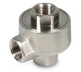 Echappement rapide - Laiton nickelé - 1/4" FF - 0,5 à 12 bar