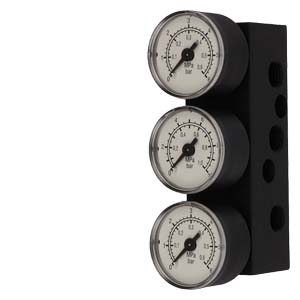 Bloc manométrique - alu - manos en plastique - double effet - G1/4''