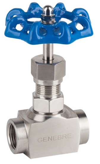 Needle valve - 316 Stainless Steel body - PTFE + graphite - G1/2" FF - PN220 - 2 ways - (+)260°C