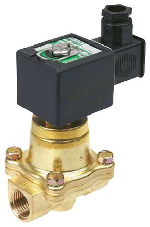 PILOT OPERATED SOLENOID VALVE-2/2 NC-3/4 (DN20)-ORIFICE: 19,0-BRASS-RESILIENT: PTFE-16,7 W-COIL CL…