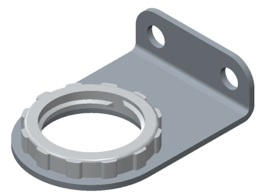 Ecrou en polyamide et équerre de fixation en acier inox pour ASCO Série 651
