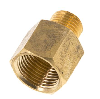 Adaptateurs en laiton (G3/8"F-M12x1,25 M) - Ø de sortie: / - M12 x 1,25 (M) - Laiton - Pmax.: 10 bar