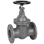 Gate valve - GG25 Cast Iron body - Graphite - DN40 - Flanges GN16 - (+)200°C - Manually operated