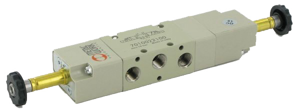 Spool valve - 5/3 COP - G1/4" - Solenoid air operated - Spring return - With gaskets