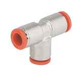 Push-in fitting - Tee - Nickel-plated brass - Union - Ø6 mm - 16 bar