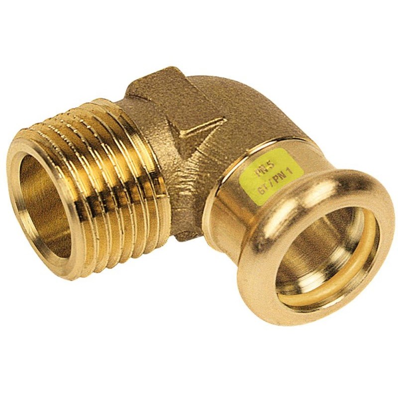 Coude pressfitting bronze  Ø 5/4" M x 35*