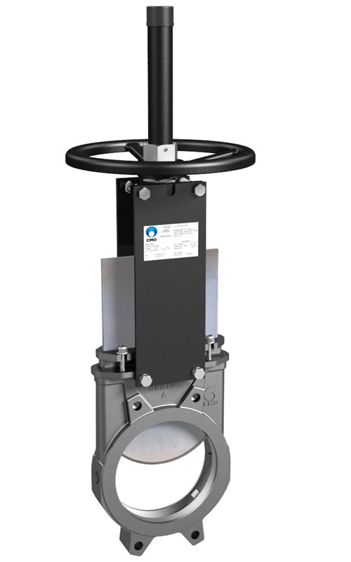 Vanne à guillotine à volant - Inox 316 - EPDM - DN300 - Wafer GN10 - PN6 - Unidir. - (+)90°C